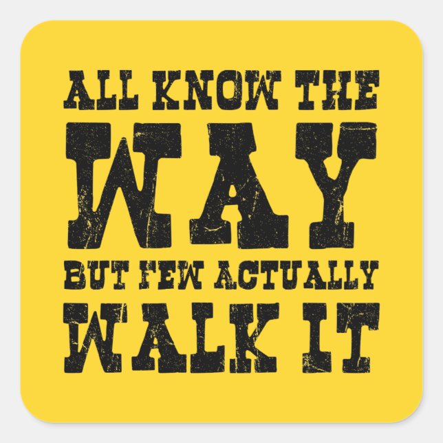 Zen Buddhism Spaghetti Western Style Square Sticker (Front)