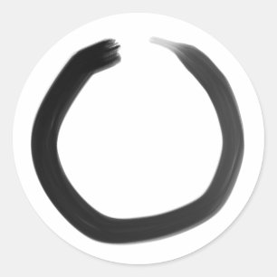 Zen Buddhist Enso Circle Classic Round Sticker