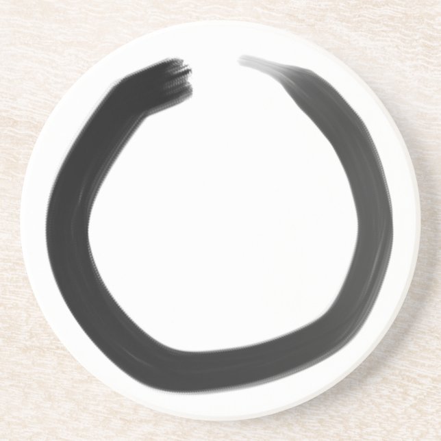 Zen Buddhist Enso Circle Coaster (Front)