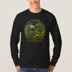 Zen Buddhist Japan Aesthetic Fish Gardening Bonsai T-Shirt