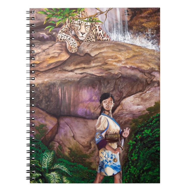 Zen Buddhist Tiger and Strawberry Notebook (Front)