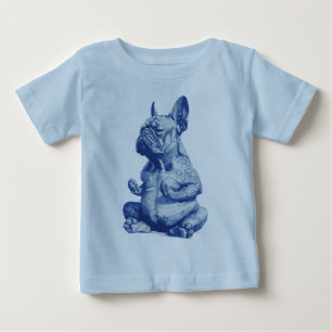 Zen Bulldog in Meditation Pose Art Baby T-Shirt