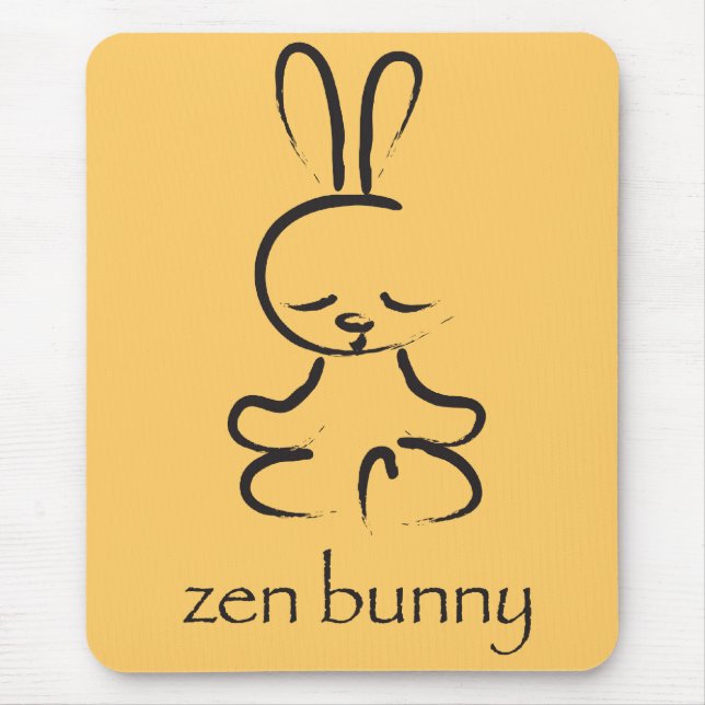 Zen Bunny Mouse Mat (Front)