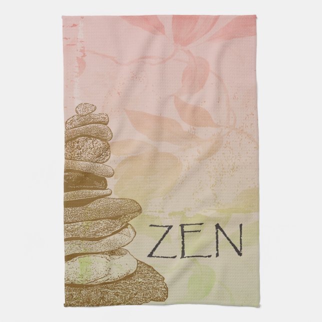 Zen Cairn Tea Towel (Vertical)