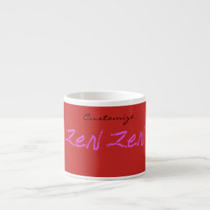 zen calligraphy Thunder_Cove pink/black Espresso Cup