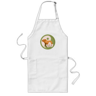 Zen Capybara Yin Yang Peaceful Nature Long Apron