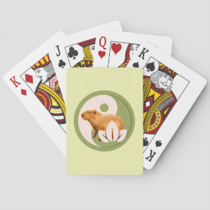 Zen Capybara Yin Yang Peaceful Nature Playing Cards