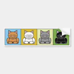 Zen Cat Bumper Sticker