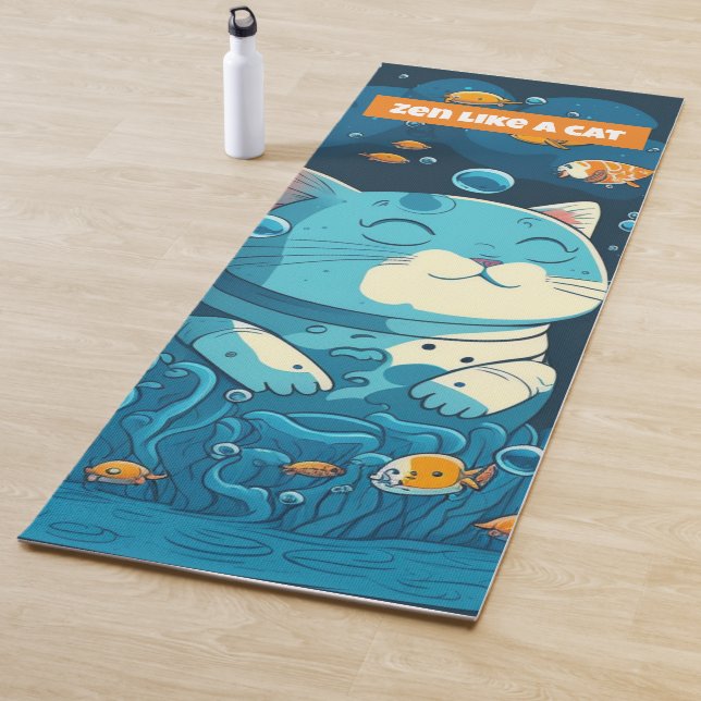 Zen Cat Yoga Mat - Perfect Gift for Cat Lovers (In Situ)