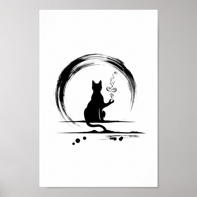 Zen Cat's Meditation Poster (Front)