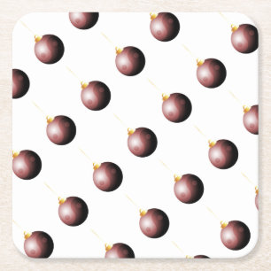 Zen Christmas Designs Square Paper Coaster