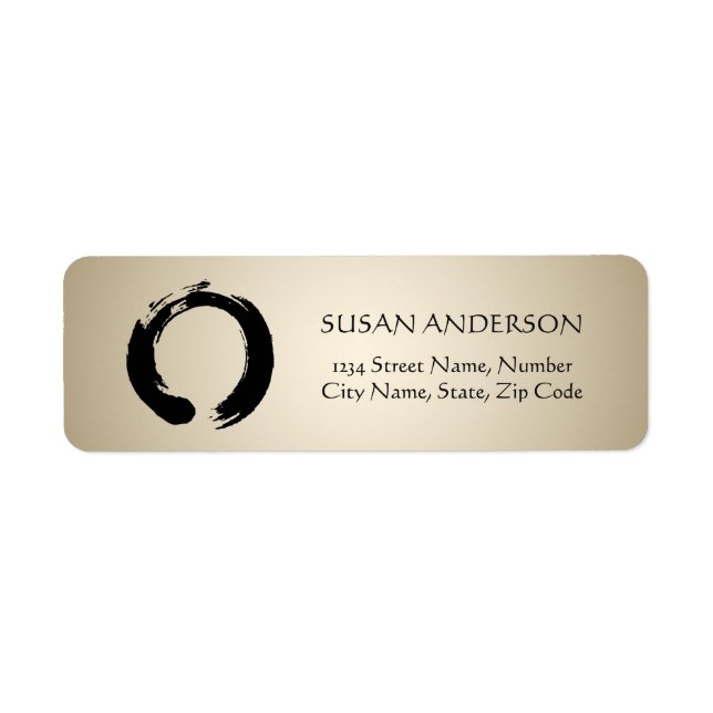 Zen Circle Address Label (Front)