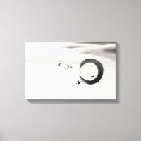 Zen Circle Enso Koi Brush Painting Art