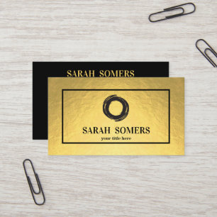 Zen Circle Faux Gold Foil  Business Card