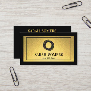 Zen Circle Faux Gold Foil  Business Card