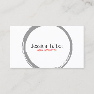 ZEN CIRCLE in Grey and White Business Card