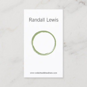 ZEN CIRCLE in MOSS GREEN Business Card