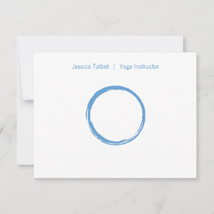 ZEN CIRCLE in SKY BLUE Flat Notecard