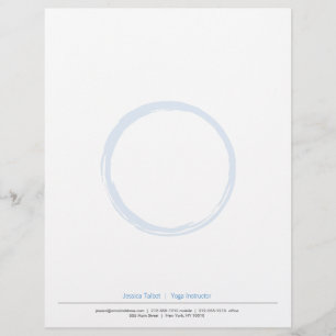ZEN CIRCLE in SKY BLUE Letterhead