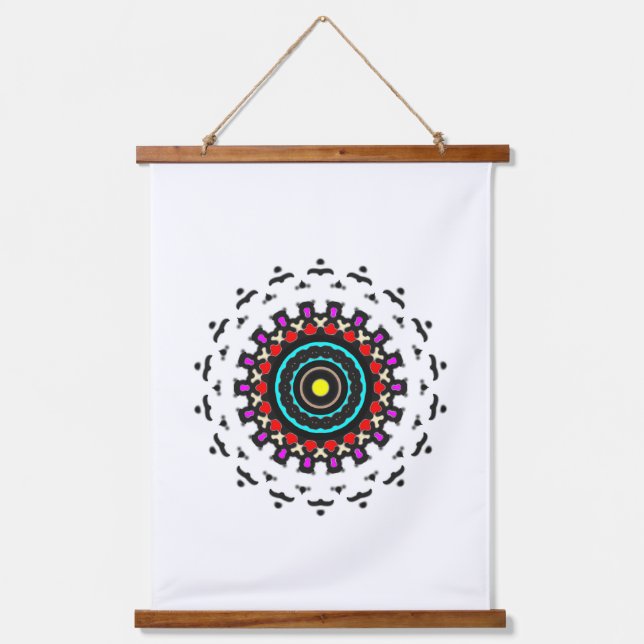 Zen Circle Mandala Hanging Tapestry (Front)