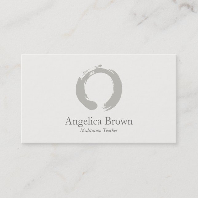 Zen Circle Meditation Business Card (Front)