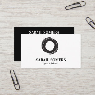 Zen Circle Meditation Spiritual Business Card