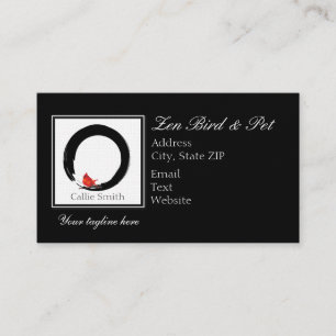 Zen Circle with Christmas Cardinal Appointment Card