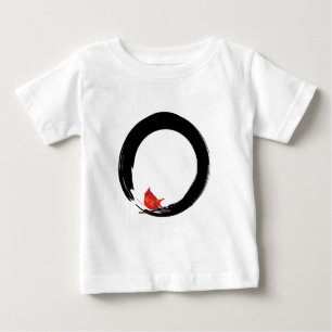 Zen Circle with Christmas Cardinal Baby T-Shirt