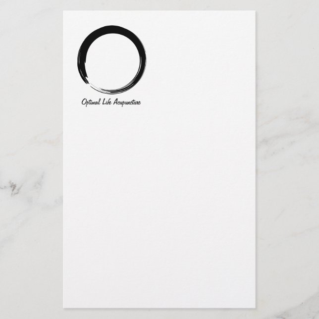 Zen Circle with logo v3 Stationery (Front)