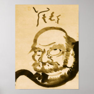 Zen Classics - Hakuin Ekaku - Daruma Poster