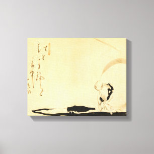 Zen Classics - Hakuin Ekaku - Hotei in a boat Canvas Print