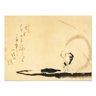 Zen Classics - Hakuin Ekaku - Hotei in a boat Photo Print