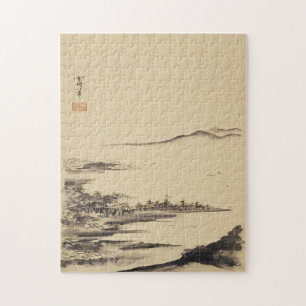 Zen Classics - Sesshu - Autumn Landscape Jigsaw Puzzle