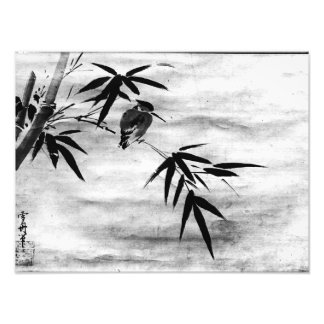 Zen Classics - Sesshu - Bird and Bamboo Photo Print