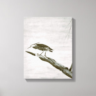 Zen Classics - Sesshu - Heron and Willow Canvas Print