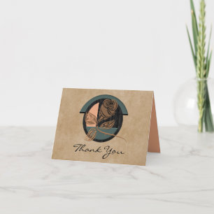 Zen Copper Rose Thank You Card
