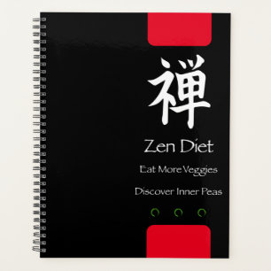 Zen Diet Eat More Veggies Black BG Planner