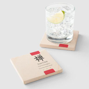 Zen Diet Eat More Veggies Stone Coaster