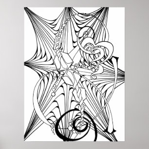 Zen Doodle Adult Colouring Poster