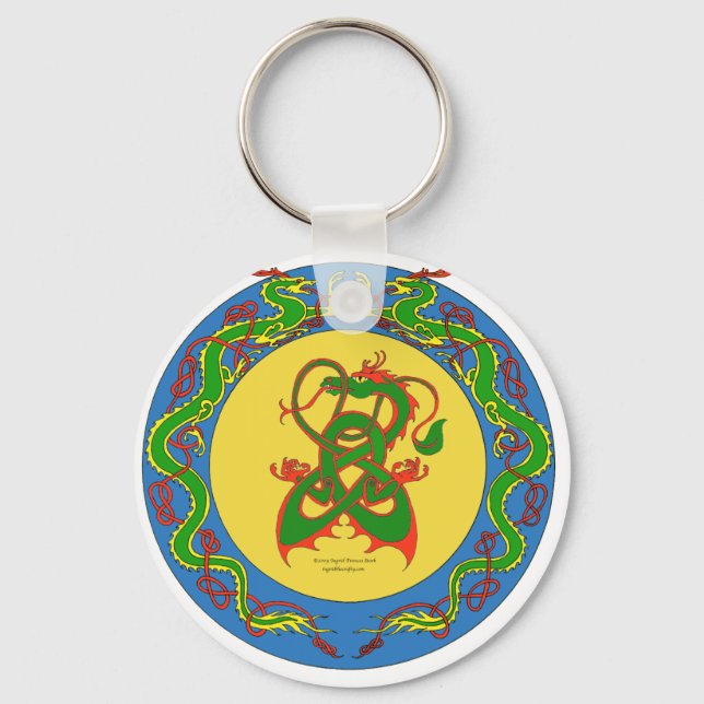 zen dragon ring key ring (Front)