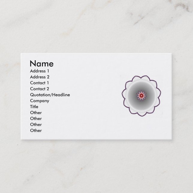 Zen –dream mandala business card (Front)