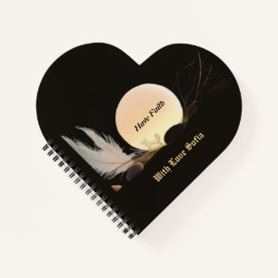 Zen Encouragement & Peace Heart-Shaped Support Notebook