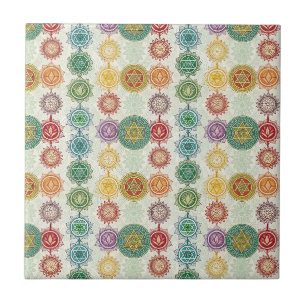 Zen Energy Symbol Mandala Design Pattern Art Tile