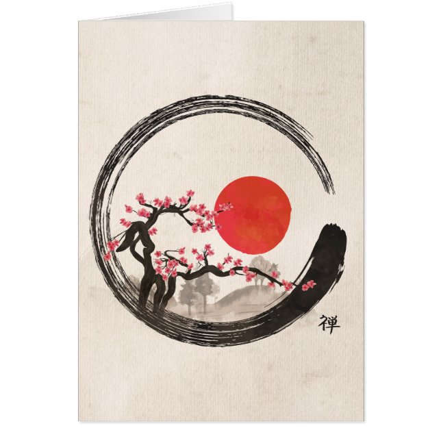 Zen Enso Circle and Sakura Tree (Front)