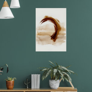 Zen Enso Circle Brushstroke Art Print Minimalist