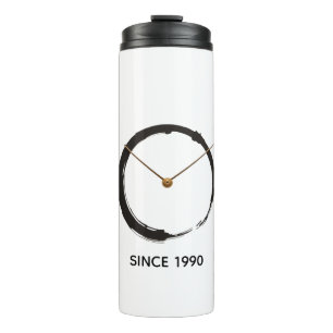Zen Enso Circle - Minimalist Embroidered Wabi-Sabi Thermal Tumbler