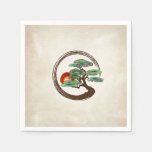 Zen Enzo Geode Bonsai Tree on canvas Napkin