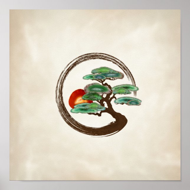 Zen Enzo Geode Bonsai Tree on canvas Poster (Front)