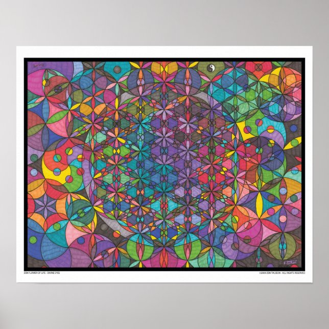 Zen Flower of Life - Divine Eyes Print (Front)