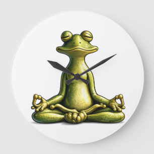 Zen Frog Large Clock